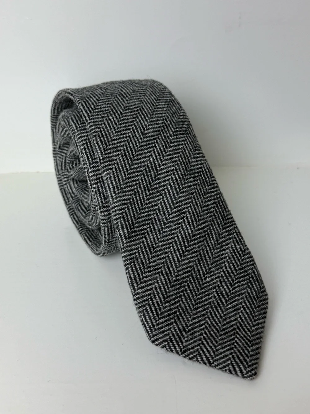 Twillory herringbone wool blend tie